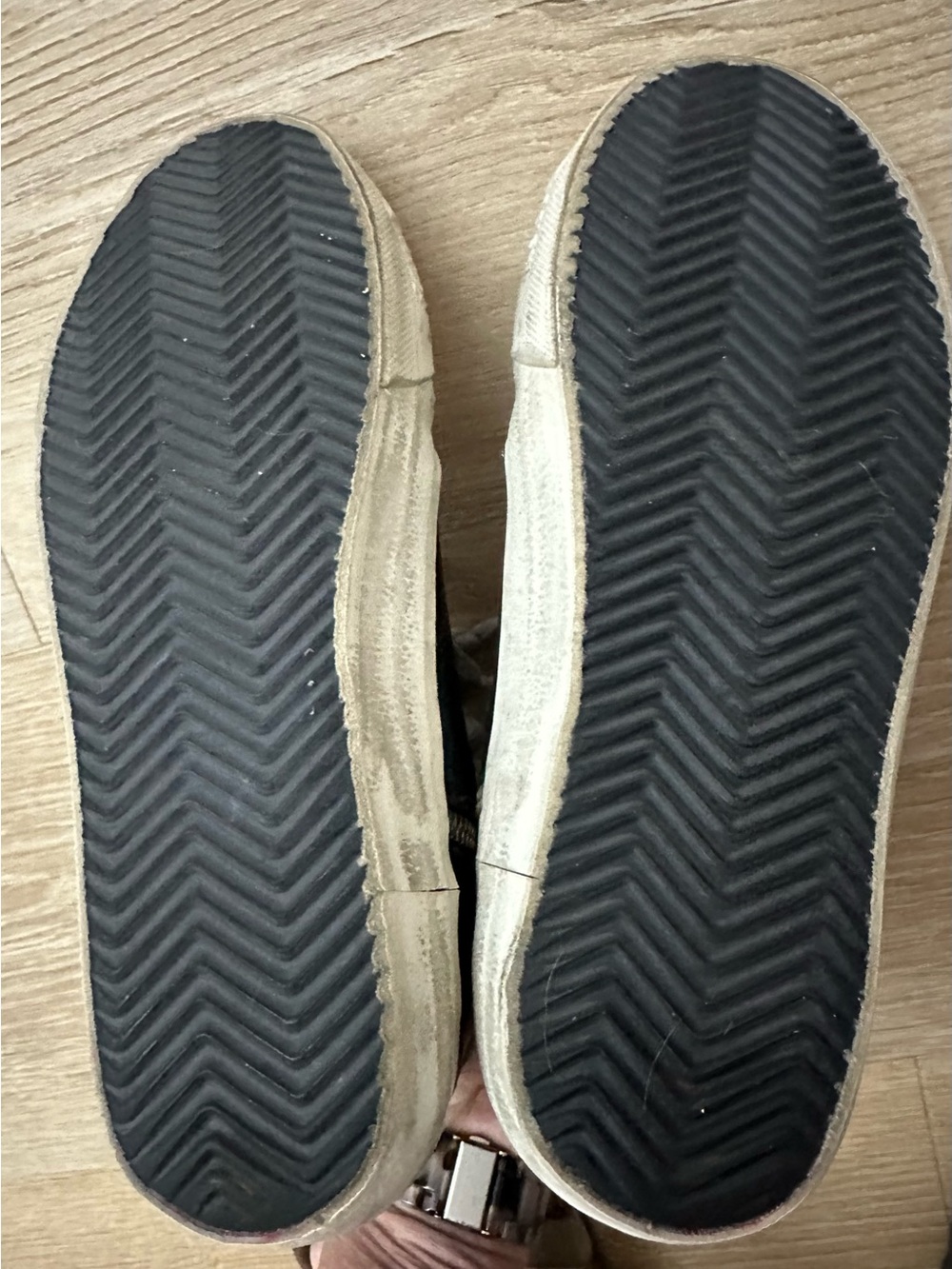 Golden Goose Slide Black Studs High Top Sneakers EU 37 US 7 Calfskin Leather - Picture 9 of 12
